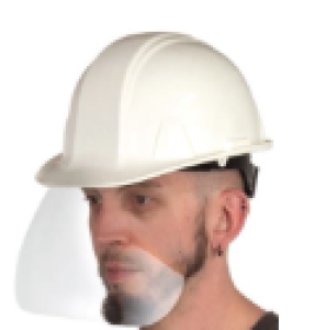 product Pyramex® S1020 Face Shield, 8 in H x 15 in W x 0.04 in THK, Clear, Polycarbonate Glass